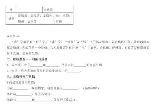 学霸笔记高中生物必修一知识点汇总