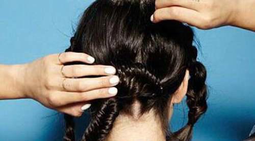 长直发如何扎刘海