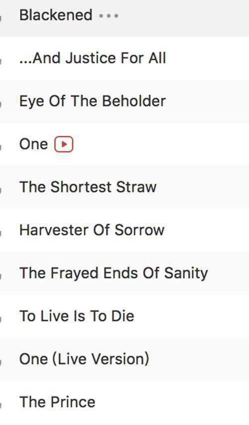 谱 重金属乐队Metallica六张专辑几十首原版谱