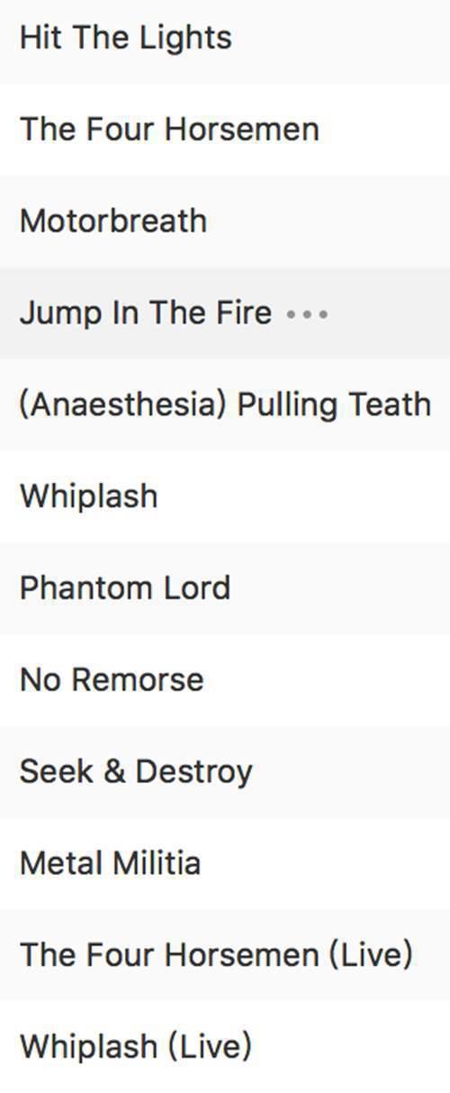 谱 重金属乐队Metallica六张专辑几十首原版谱