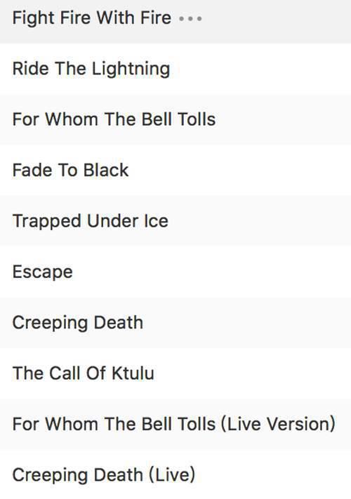 谱 重金属乐队Metallica六张专辑几十首原版谱