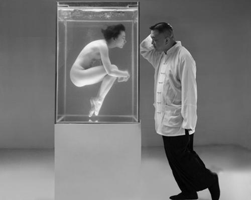 人体裸模苏紫紫作品《看客》展示