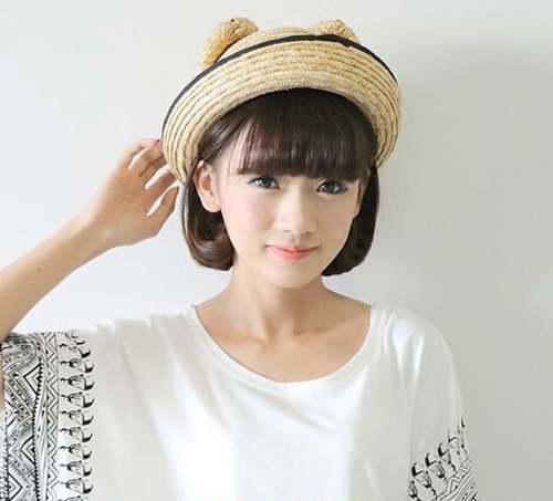 最流行好看的女生齐刘海短发