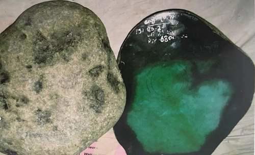 翡翠原石解剖及构成三要素 玉皮 玉雾 玉肉