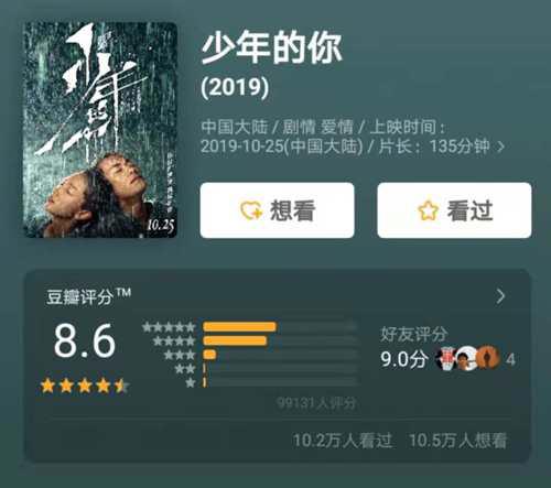 少年的你 豆瓣分虚高 但是值得看