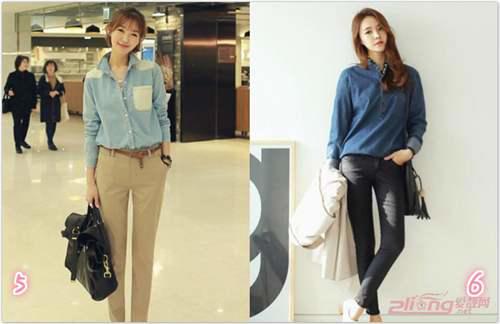 牛仔衬衫怎么搭配