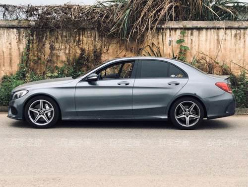 奔驰C200月光石灰改装案例标轴改起来更有颜值