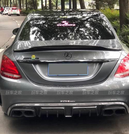 奔驰C200月光石灰改装案例标轴改起来更有颜值