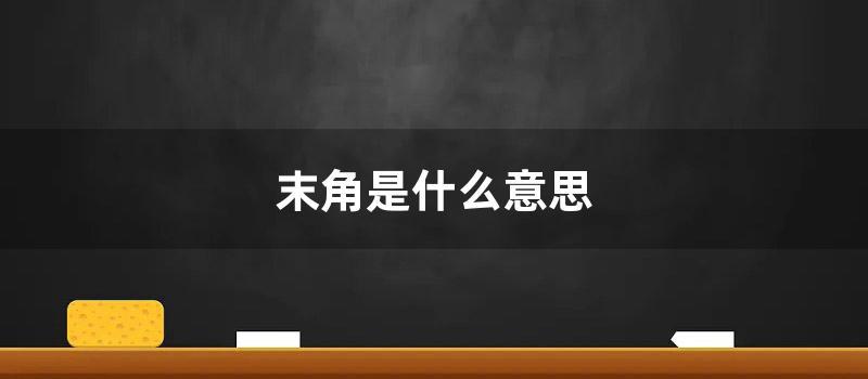 末角的意思是什么 (桌角女是什么意思)