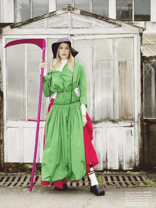 俄罗斯名媛ElenaPerminova ELLE 月刊大片look