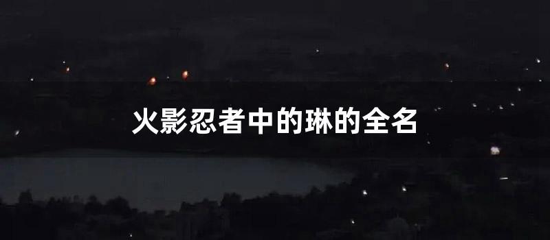 火影忍者中的琳的全名 (火影忍者野原琳)