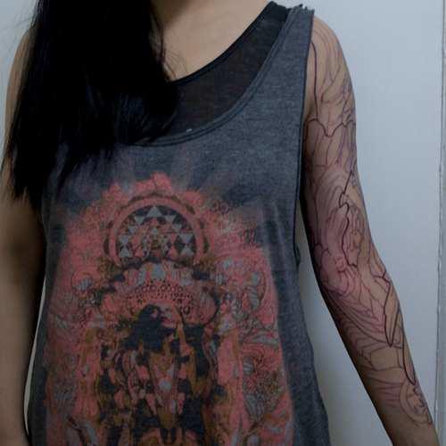 花臂纹身全程回顾展示