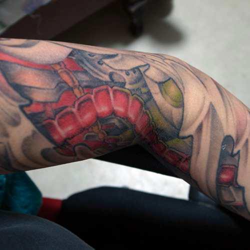 花臂纹身全程回顾展示