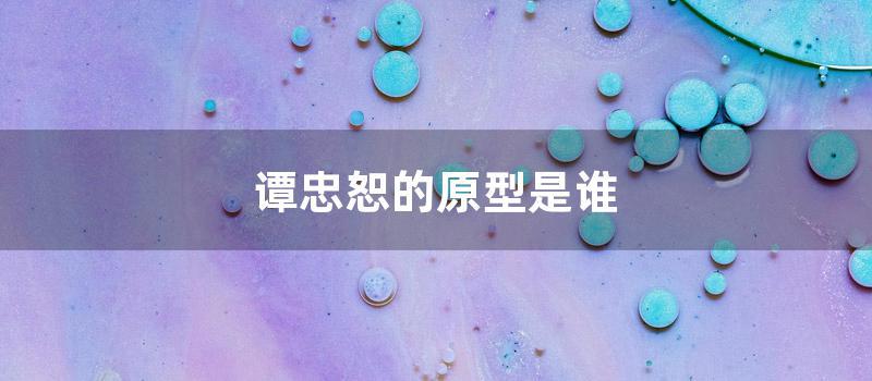 谭忠恕的原型是谁 (历史上谭忠恕原型)