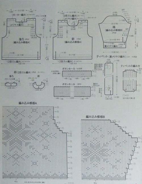 儿童服装毛衣编织图案【附图解】