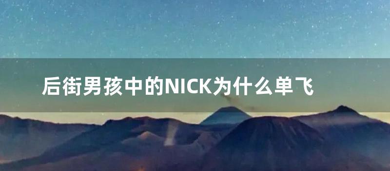 后街男孩中的NICK为什么单飞 (后街男孩成员介绍)