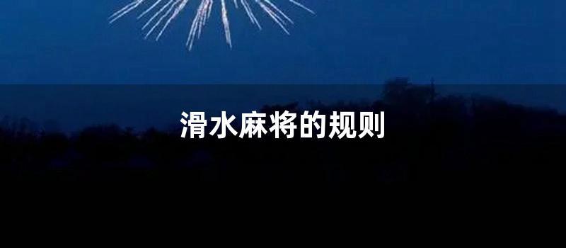 滑水麻将的规则 (宁夏滑水麻将打法和规则)