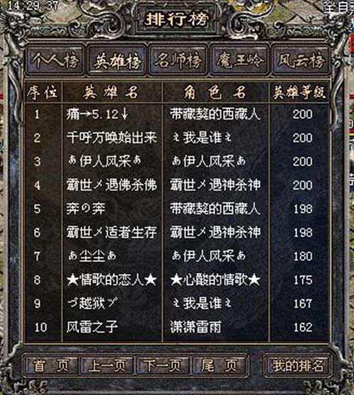 热血传奇第一人L傳奇事迹大全