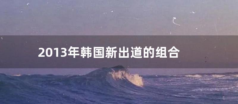 2013年韩国新出道的组合 (2013韩国女团)