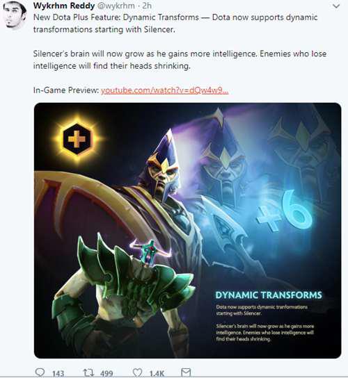 DOTA 愚人节彩蛋反补特效 天梯不扣分 沉默智力越高头越大