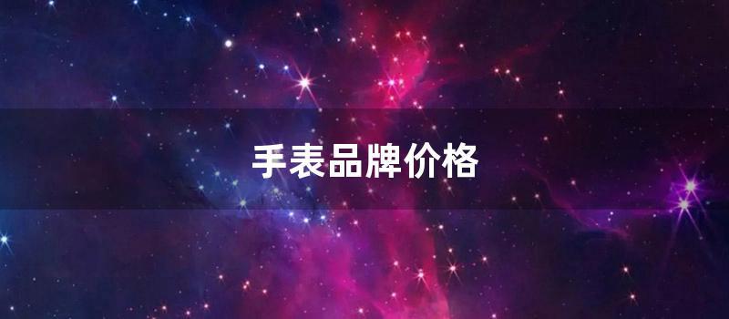 手表品牌价格 (名表价格大全手表)