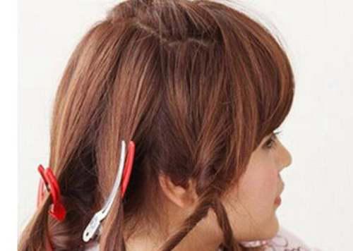 非主流女生长发发型扎发图解