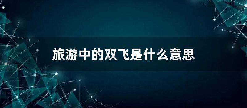 旅游中的双飞的意思是什么