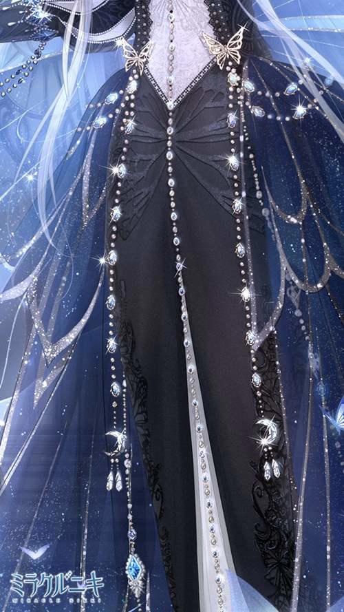 奇迹暖暖永夜国之梦日服大图欣赏 星辰深处梦境黑白