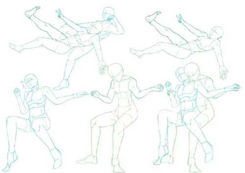 素材 双人动作姿势参考 你的本子肯定能用上