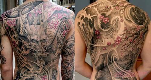 霸气侧漏的满背纹身图案大全