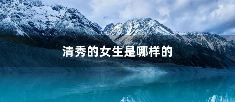 清秀的女生是哪样的