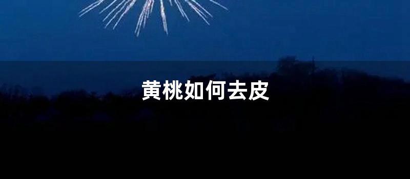 黄桃如何去皮 (黄桃去皮机器)