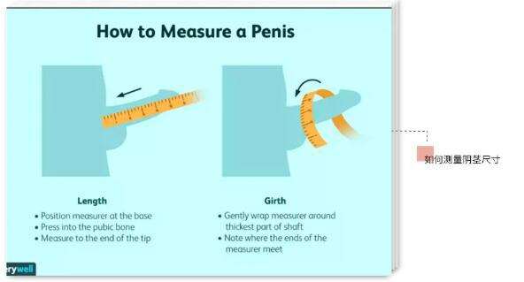 男性丁丁尺码表,男人长度标准对照表